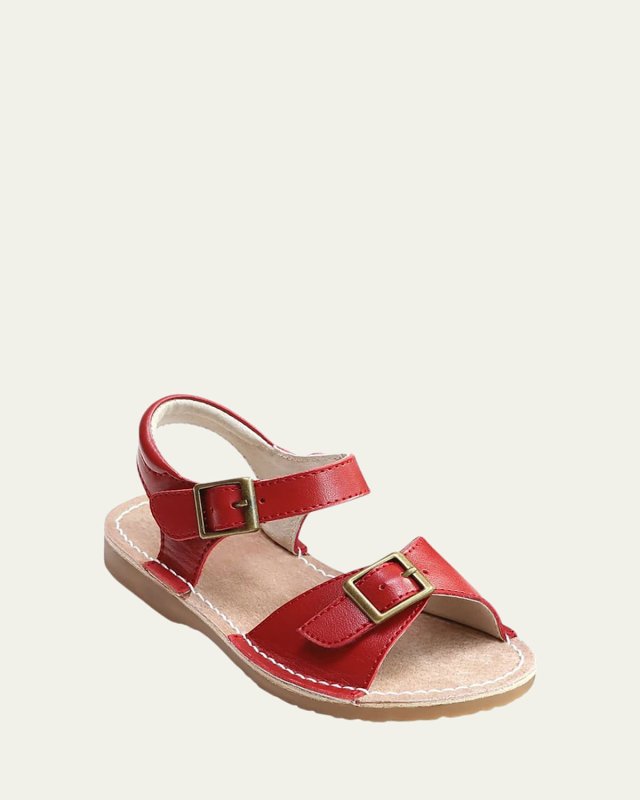 Girl's Olivia Leather Buckle Open-Toe Sandal, Toddler/Kids